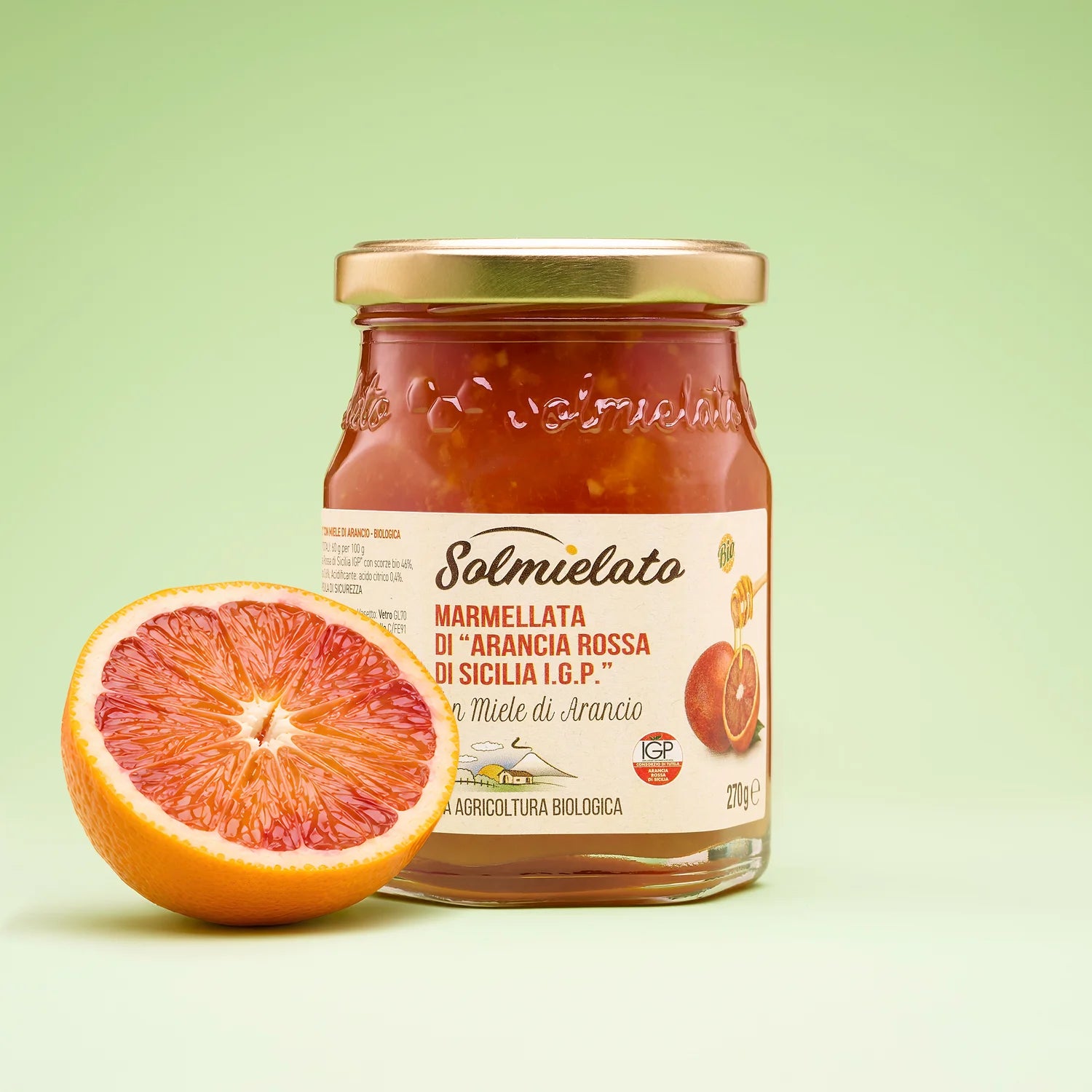 Marmellata bio di Arancia Rossa di Sicilia IGP con miele d’arancio