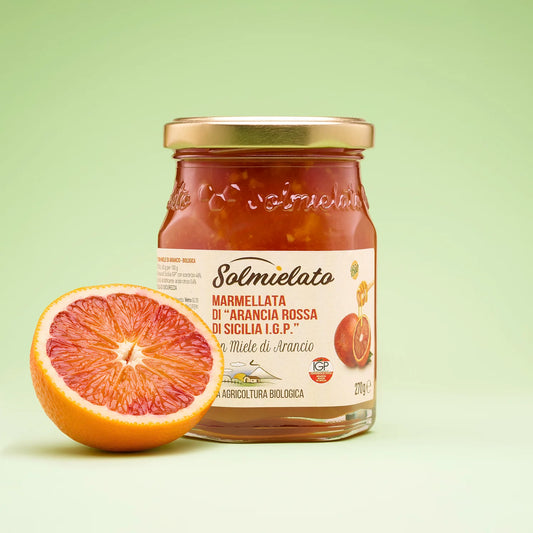 Marmellata bio di Arancia Rossa di Sicilia IGP con miele d’arancio