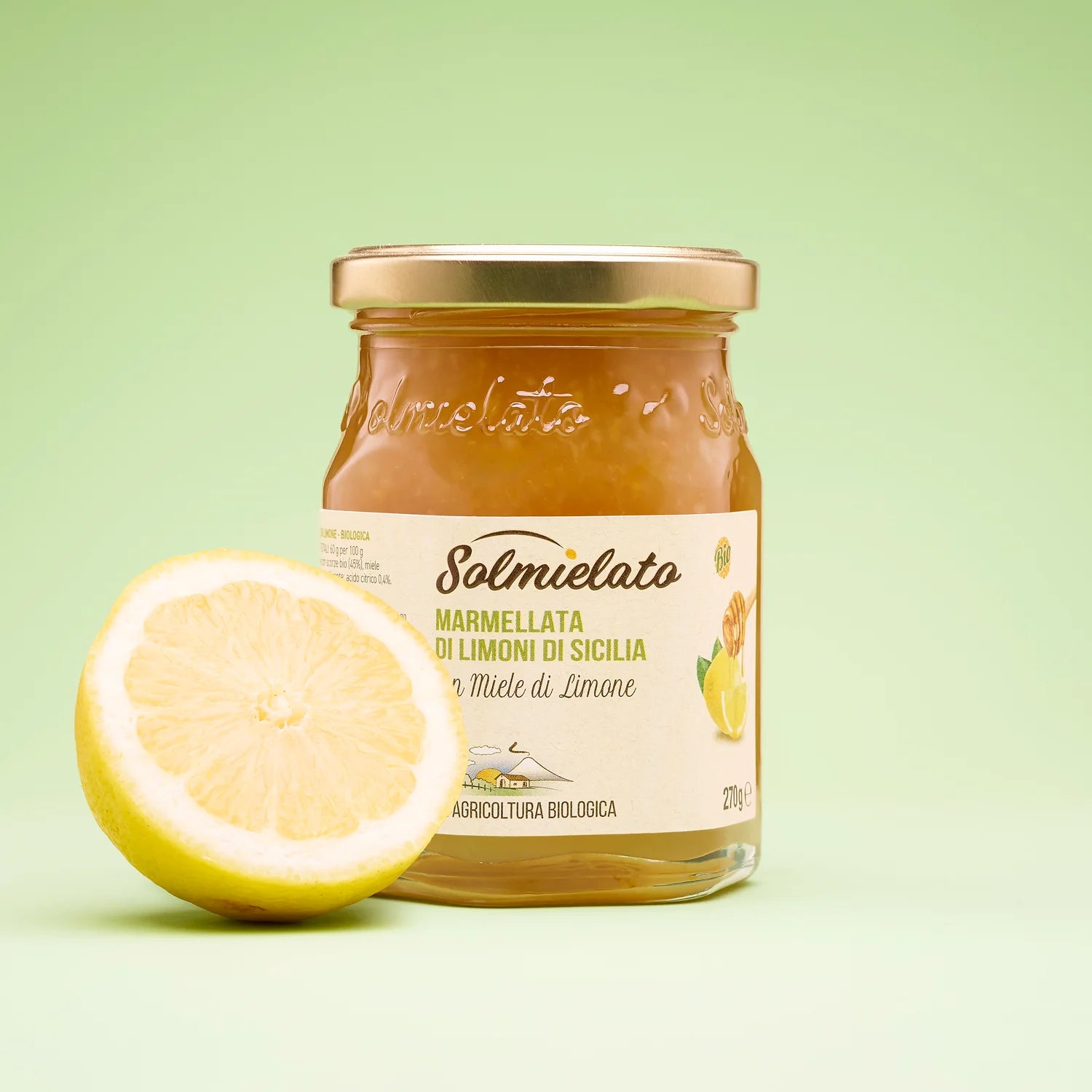 Marmellata bio di limoni di Sicilia con miele in barattolo da 270g