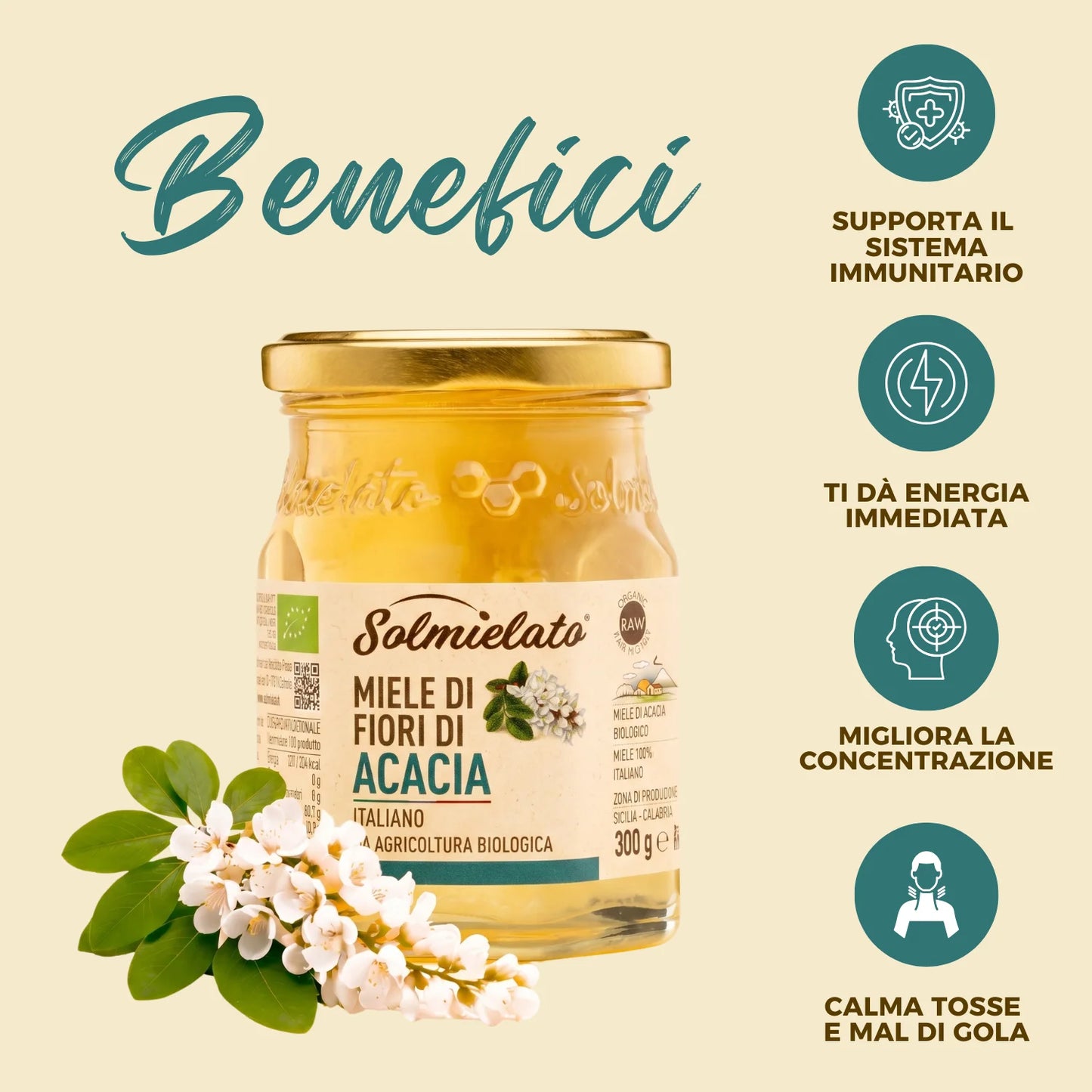 i benefici del miele di acacia