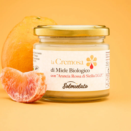 cremosa di miele biologico con arancia rossa di sicilia IGP