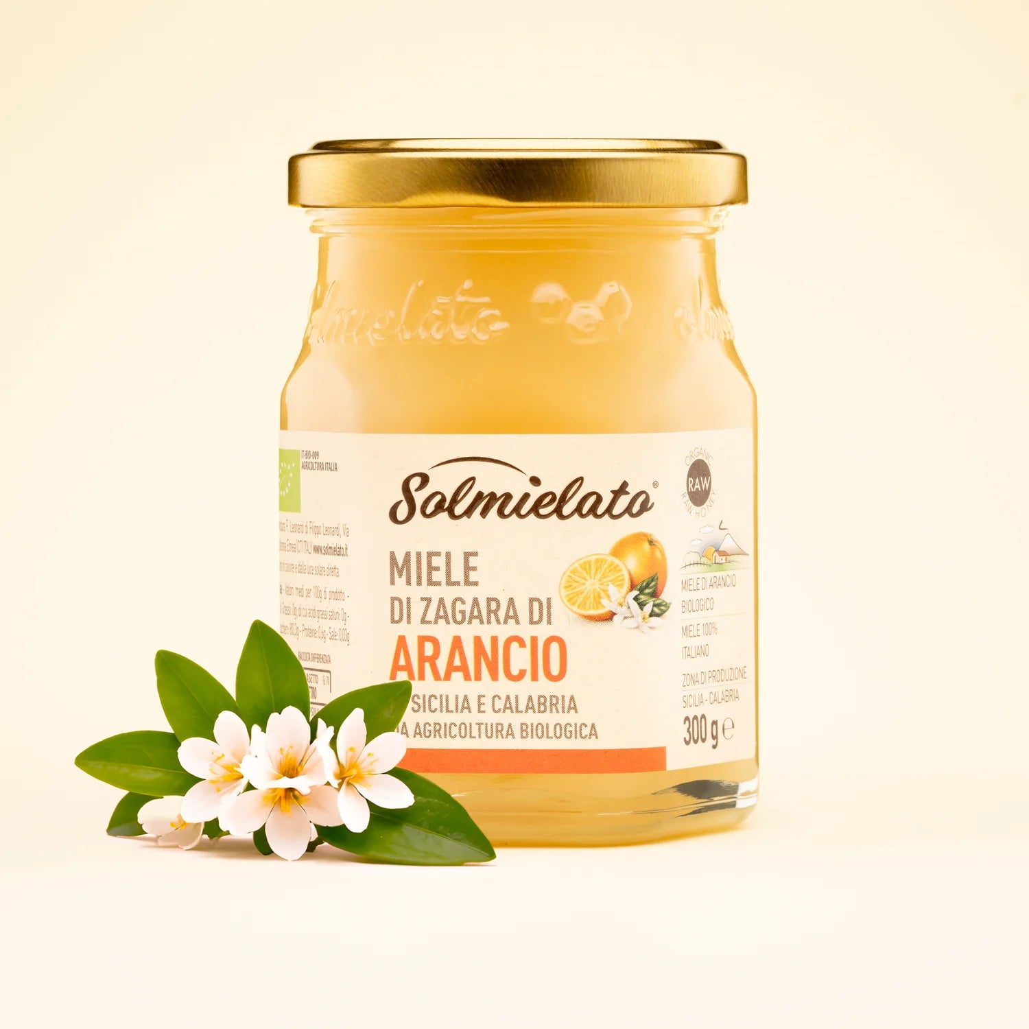 barattolo di miele di arancio da 300g
