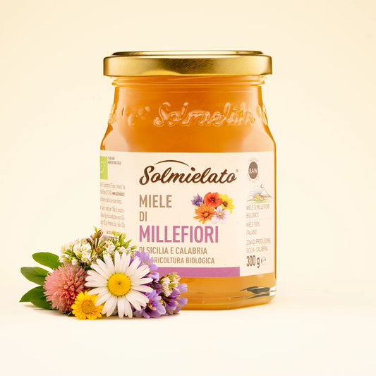 barattolo di miele di millefiori da 300g